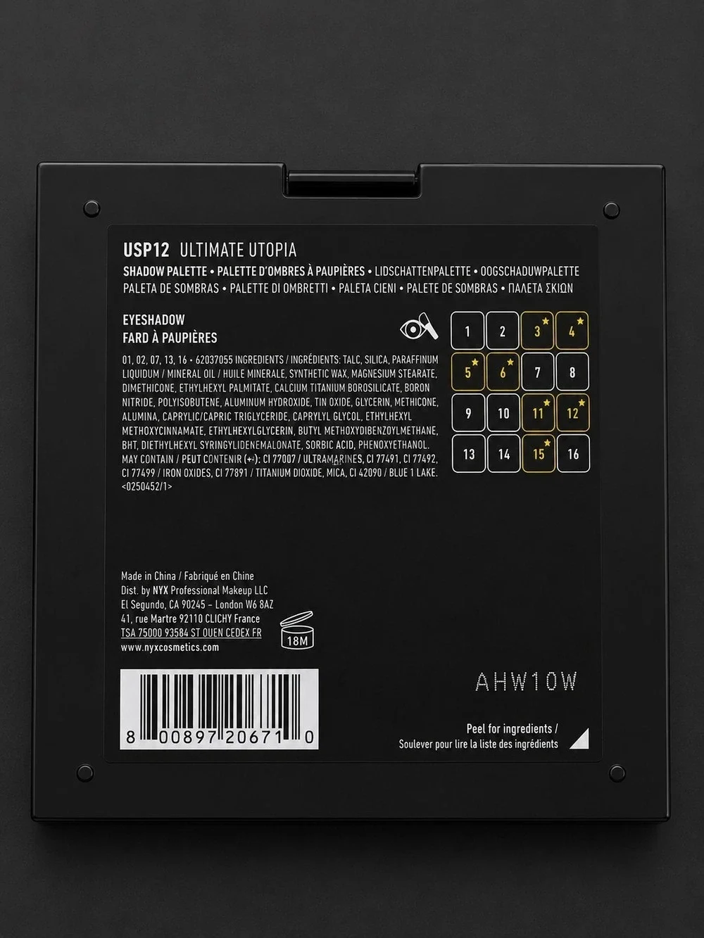 NYX Ultimate Eyeshadow Palette Warm Bold Shades